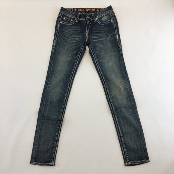 Rock Revival Lucille Skinny Stretch Jeans Womens 28 - Picture 5 of 12